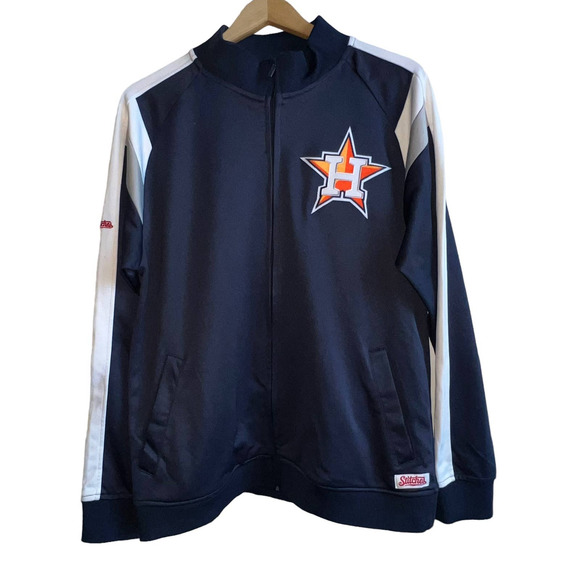 Stitches Other - Stitches Houston Astros Baseball Track Jacket Navy Space City MLB Logo Sz M
